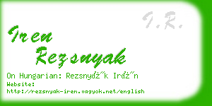 iren rezsnyak business card